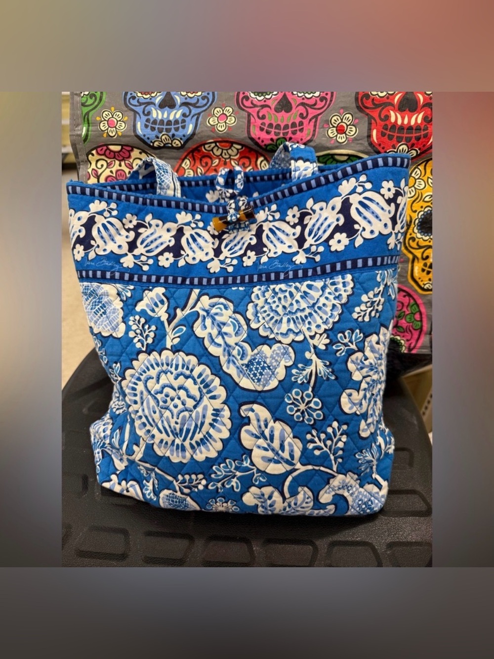 Vera Bradley Toggle Tote in Blue Lagoon
